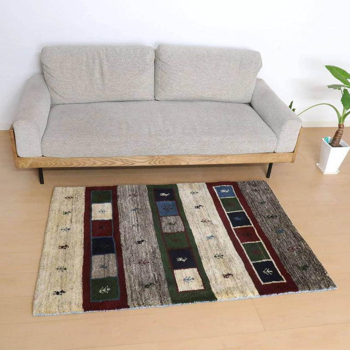 【セミオーダー受付中】  サイズ変更OK　カラー変更OK イラン　シラーズ産　ギャッベ 　（bm-10564）