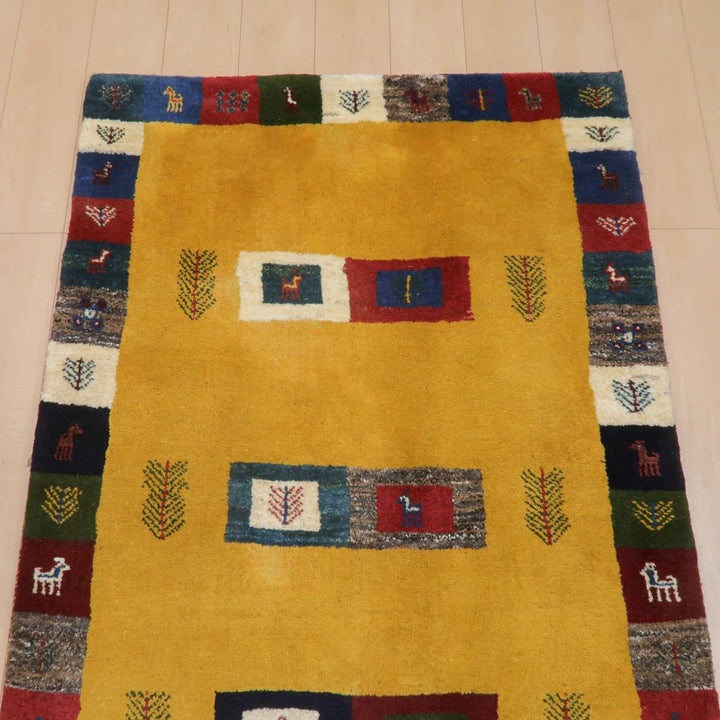 【セミオーダー受付中】  サイズ変更OK　カラー変更OK イラン　シラーズ産　ギャッベ 　（bm-11669）