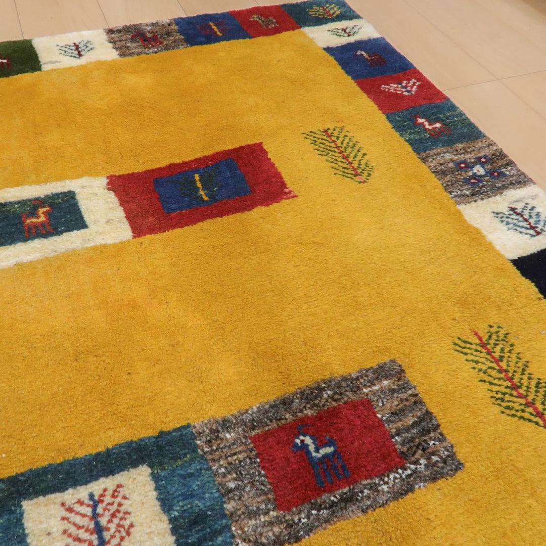 【セミオーダー受付中】  サイズ変更OK　カラー変更OK イラン　シラーズ産　ギャッベ 　（bm-11669）