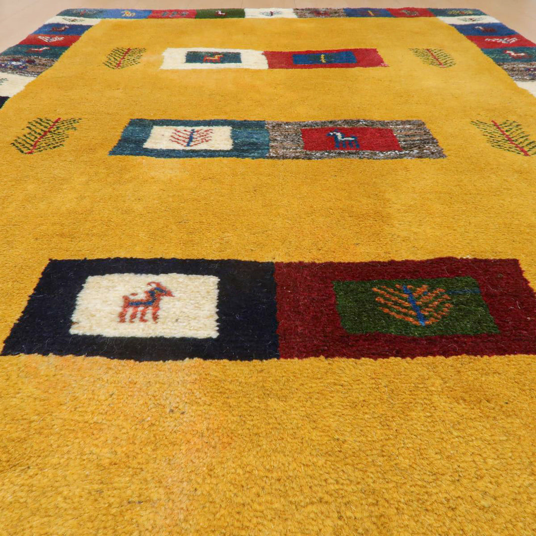 【セミオーダー受付中】  サイズ変更OK　カラー変更OK イラン　シラーズ産　ギャッベ 　（bm-11669）