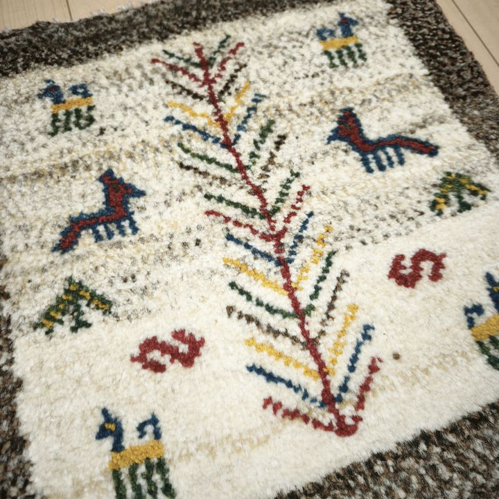 ギャッベ（ギャベ）ラティーフ　39×40cm（BP-12982）