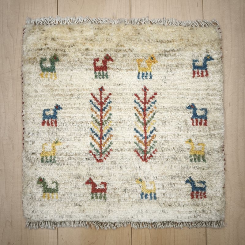 ギャッベ（ギャベ）ラティーフ　40×41cm（BP-12985）