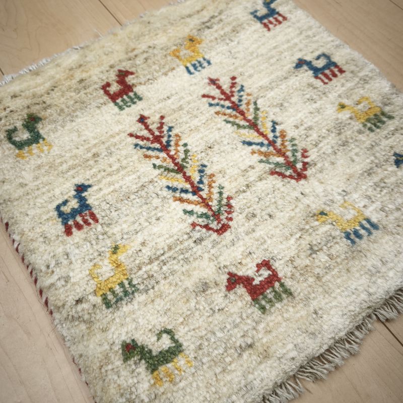 ギャッベ（ギャベ）ラティーフ　40×41cm（BP-12985）