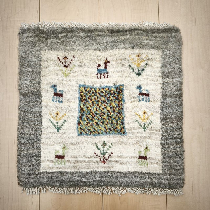 ギャッベ（ギャベ）ラティーフ　39×40cm（BP-12987）