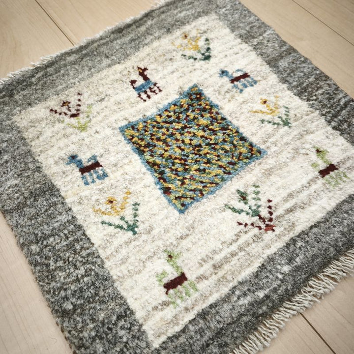 ギャッベ（ギャベ）ラティーフ　39×40cm（BP-12987）