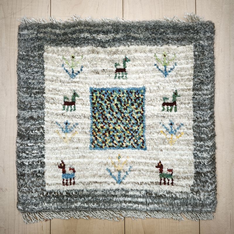 ギャッベ（ギャベ）ラティーフ　39×40cm（BP-12989）