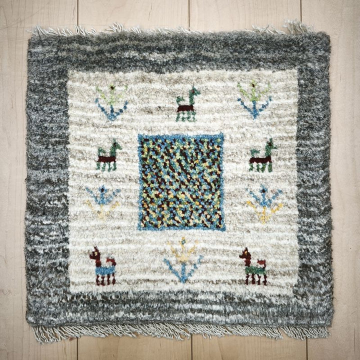 ギャッベ（ギャベ）ラティーフ　39×40cm（BP-12989）