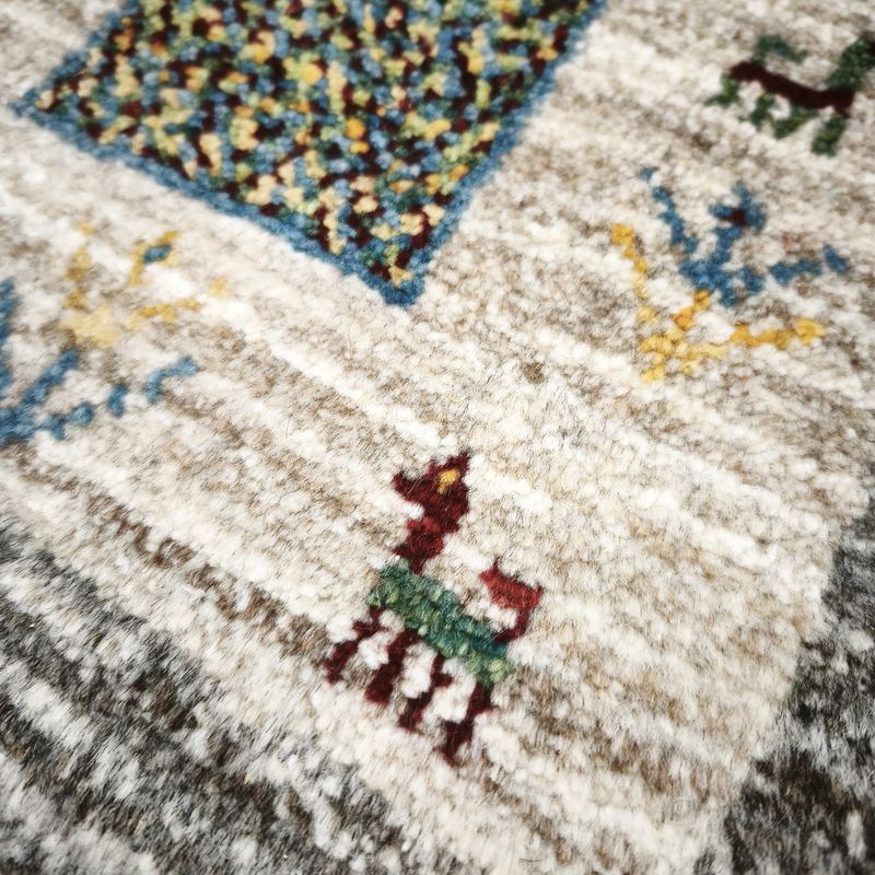 ギャッベ（ギャベ）ラティーフ　39×40cm（BP-12989）