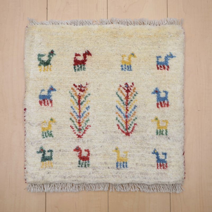 ギャッベ（ギャベ）ラティーフ　39×39cm（BP-12995）