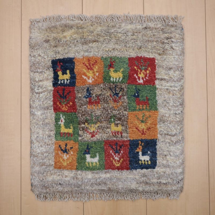 ギャッベ（ギャベ）ラティーフ　41×37cm（BP-13008）