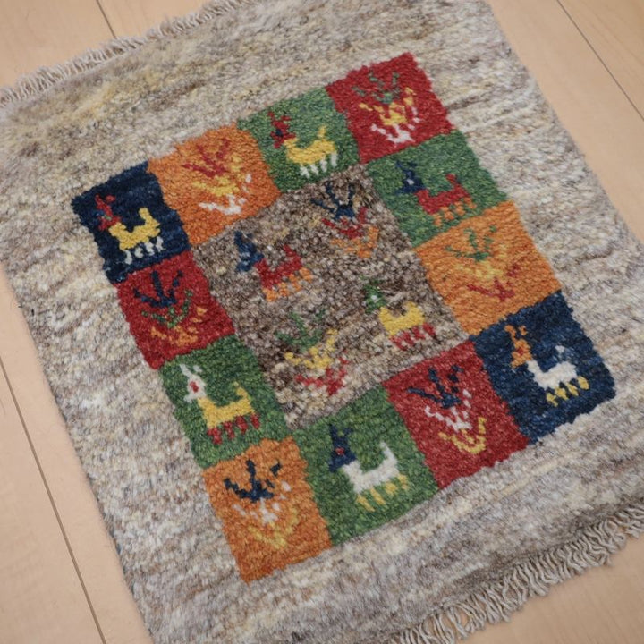 ギャッベ（ギャベ）ラティーフ　41×37cm（BP-13008）