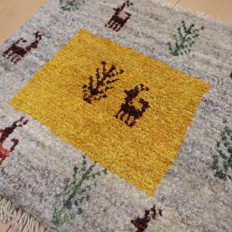 ギャッベ（ギャベ）ラティーフ　39×41cm（BP-13009）