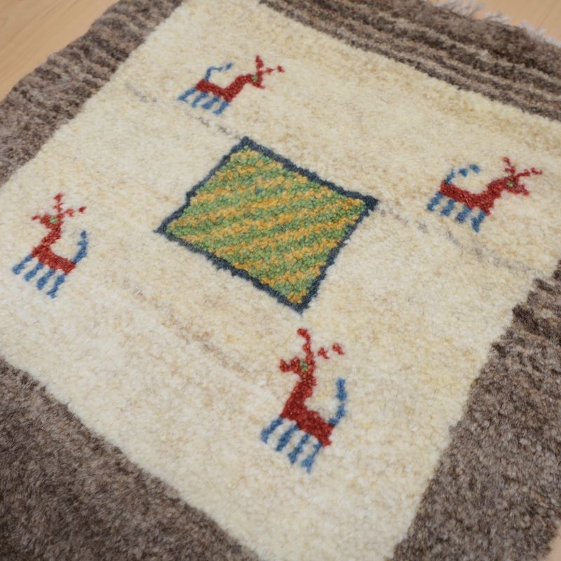 ギャッベ（ギャベ）ラティーフ　42×39cm（BP-13018）