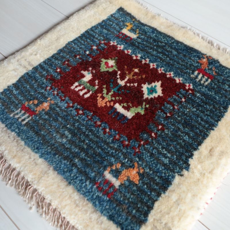 ギャッベ（ギャベ）ラティーフ　38×38cm（BP-13046）