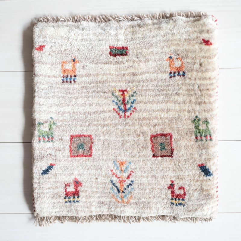 ギャッベ（ギャベ）ラティーフ　41×39cm（BP-13048）