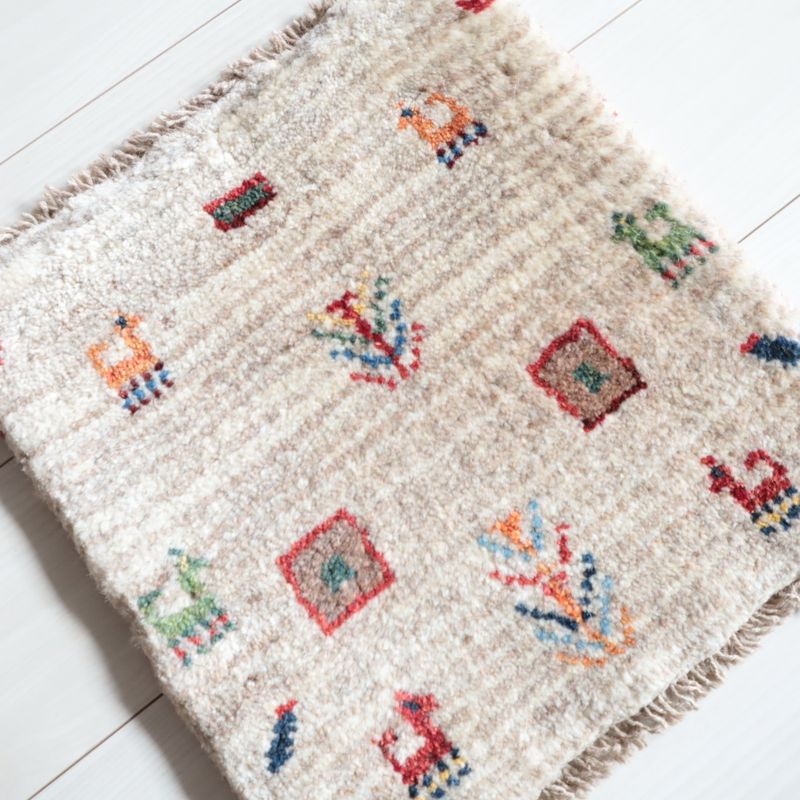 ギャッベ（ギャベ）ラティーフ　41×39cm（BP-13048）