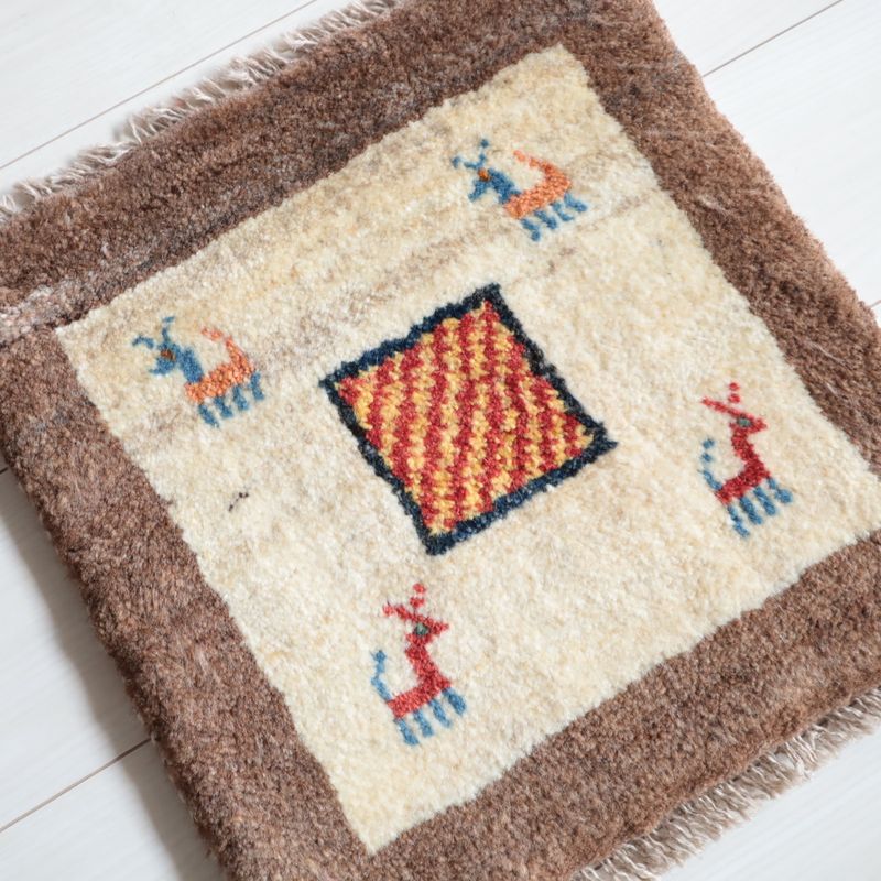 ギャッベ（ギャベ）ラティーフ　42×40cm（BP-13053）