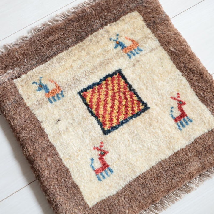 ギャッベ（ギャベ）ラティーフ　42×40cm（BP-13053）