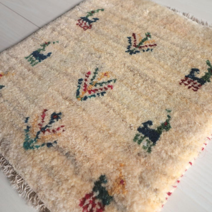 ギャッベ（ギャベ）ラティーフ　39×35cm（BP-13074）