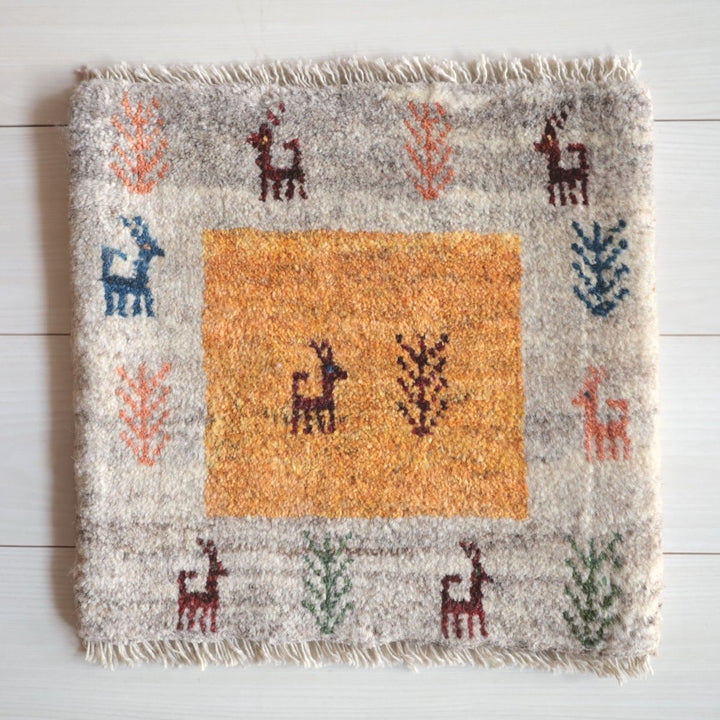 ギャッベ（ギャベ）ラティーフ　39×41cm（BP-13079）