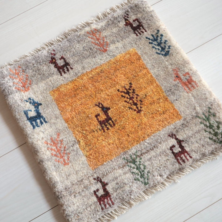 ギャッベ（ギャベ）ラティーフ　39×41cm（BP-13079）