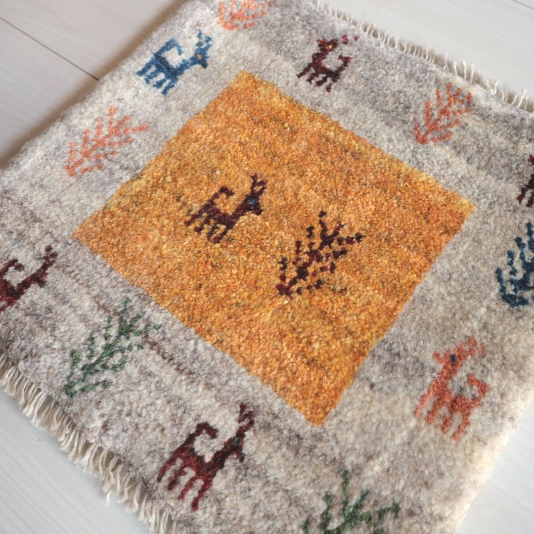 ギャッベ（ギャベ）ラティーフ　39×41cm（BP-13079）