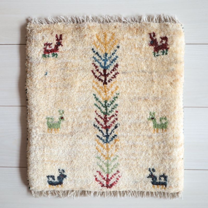 ギャッベ（ギャベ）ラティーフ　40×38cm（BP-13083）