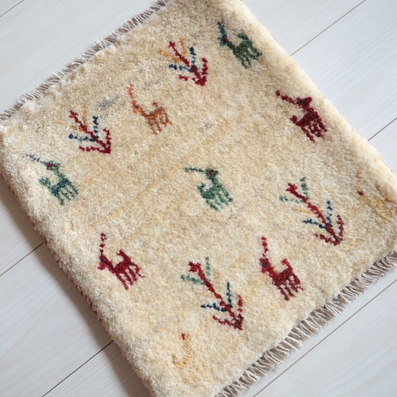 ギャッベ（ギャベ）ラティーフ　44×40cm（BP-13084）