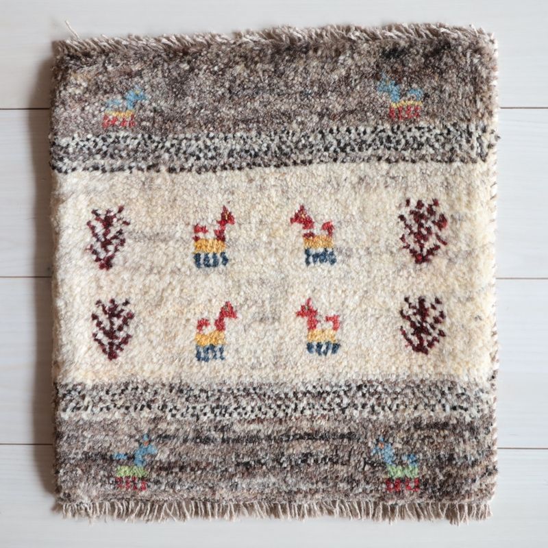 高級ペルシャ絨毯多色模様ウールラグギャバ