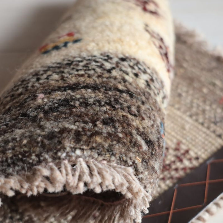 ギャッベ（ギャベ）ラティーフ　41×39cm（BP-13091）