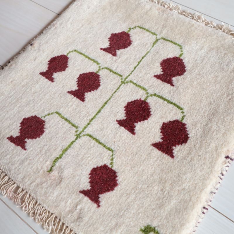 ギャッベ（ギャベ）ラティーフ　39×38cm（BP-13094）