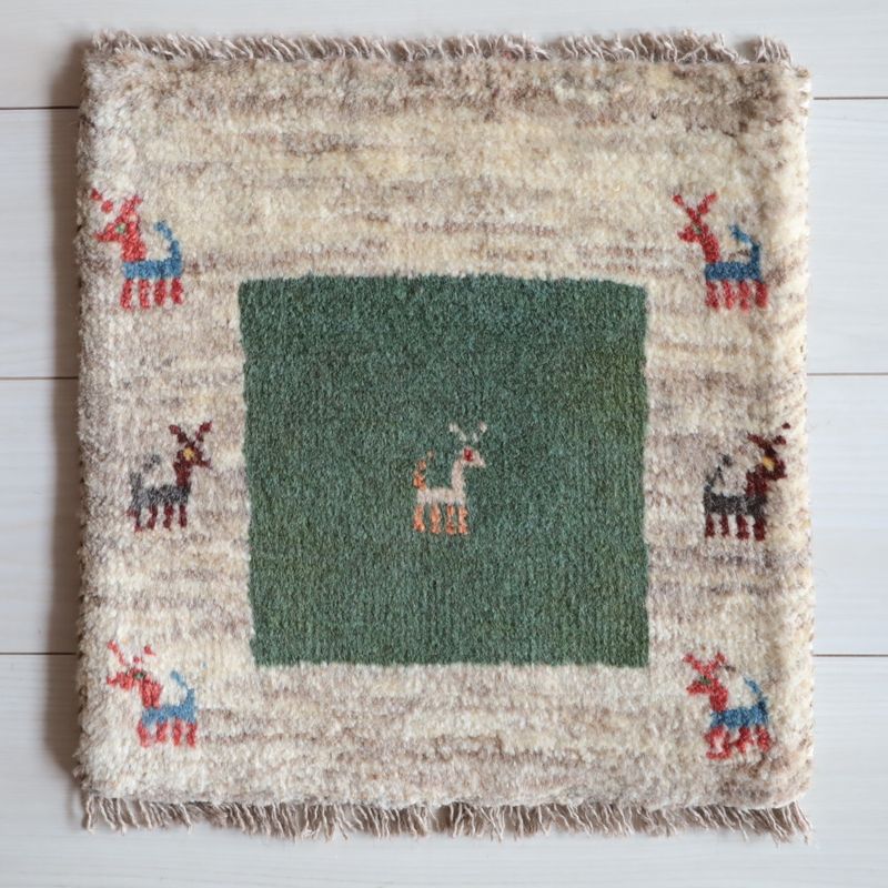 手織りウール刺繍入り草木染めペルシャグーチャン産キリムラグ廊下敷き195x76 ペルシャ 手織りキリム size:165×130cm 手織り絨毯