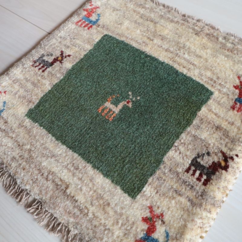 ギャッベ（ギャベ）ラティーフ　40×39cm（BP-13095）