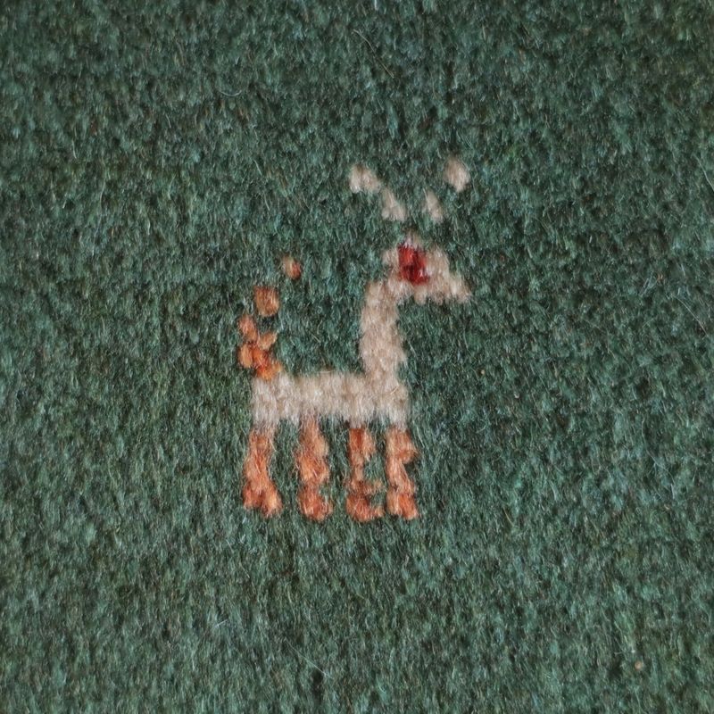 ギャッベ（ギャベ）ラティーフ　40×39cm（BP-13095）