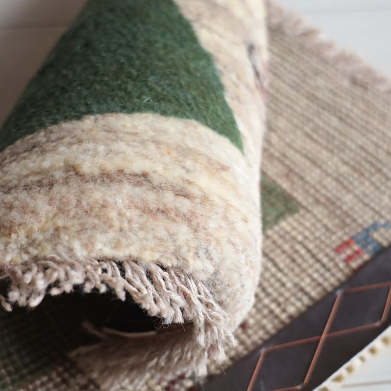 ギャッベ（ギャベ）ラティーフ　40×39cm（BP-13095）