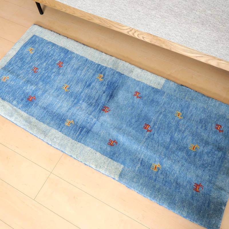【セミオーダー受付中】  サイズ変更OK　カラー変更OK イラン　シラーズ産　ギャッベ 　（br-10049）