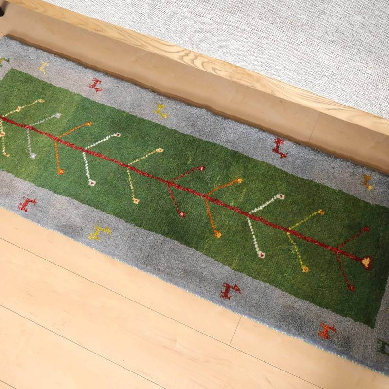 【オーダーメイド受付中】イラン　シラーズ産　ギャッベ 　（br-10540）