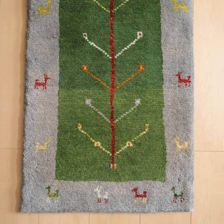 【オーダーメイド受付中】イラン　シラーズ産　ギャッベ 　（br-10540）