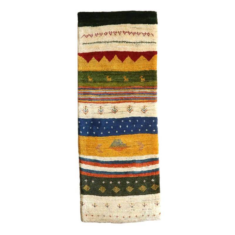 【オーダーメイド受付中】イラン　シラーズ産　ギャッベ 　（br-10579）