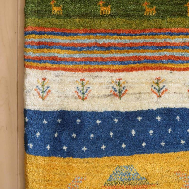 【オーダーメイド受付中】イラン　シラーズ産　ギャッベ 　（br-10579）