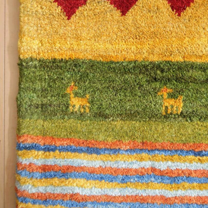 【オーダーメイド受付中】イラン　シラーズ産　ギャッベ 　（br-10579）