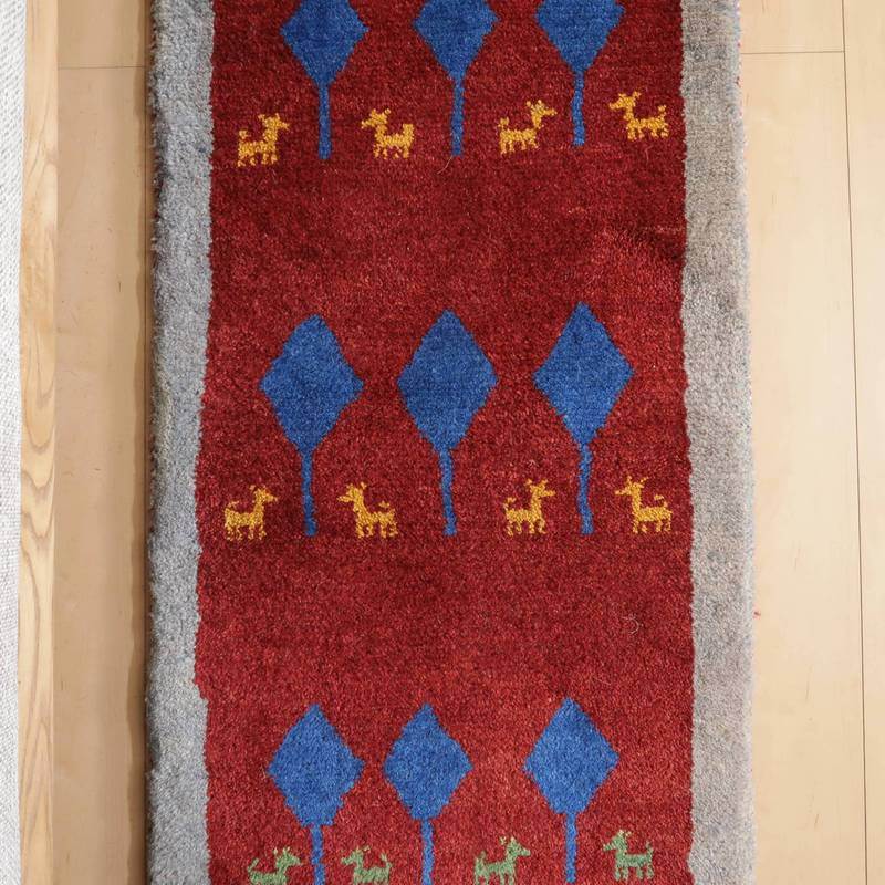 【オーダーメイド受付中】イラン　シラーズ産　ギャッベ 　（br-10582）