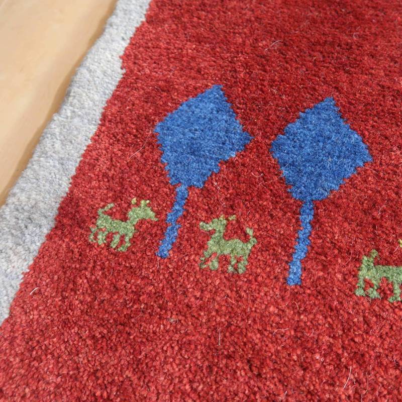 【オーダーメイド受付中】イラン　シラーズ産　ギャッベ 　（br-10582）