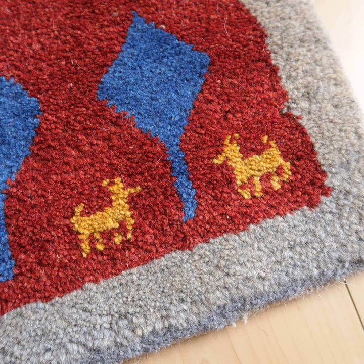 【オーダーメイド受付中】イラン　シラーズ産　ギャッベ 　（br-10582）