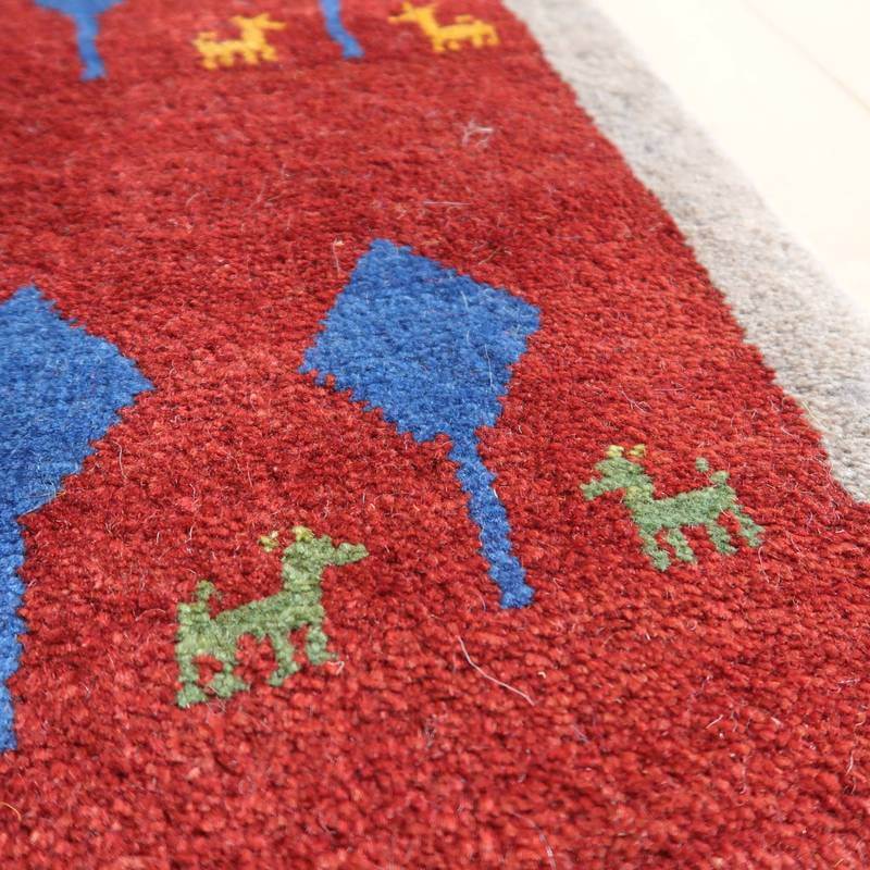 【オーダーメイド受付中】イラン　シラーズ産　ギャッベ 　（br-10582）