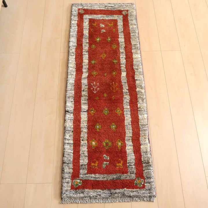 【オーダーメイド受付中】イラン　シラーズ産　ギャッベ 　（br-10989）