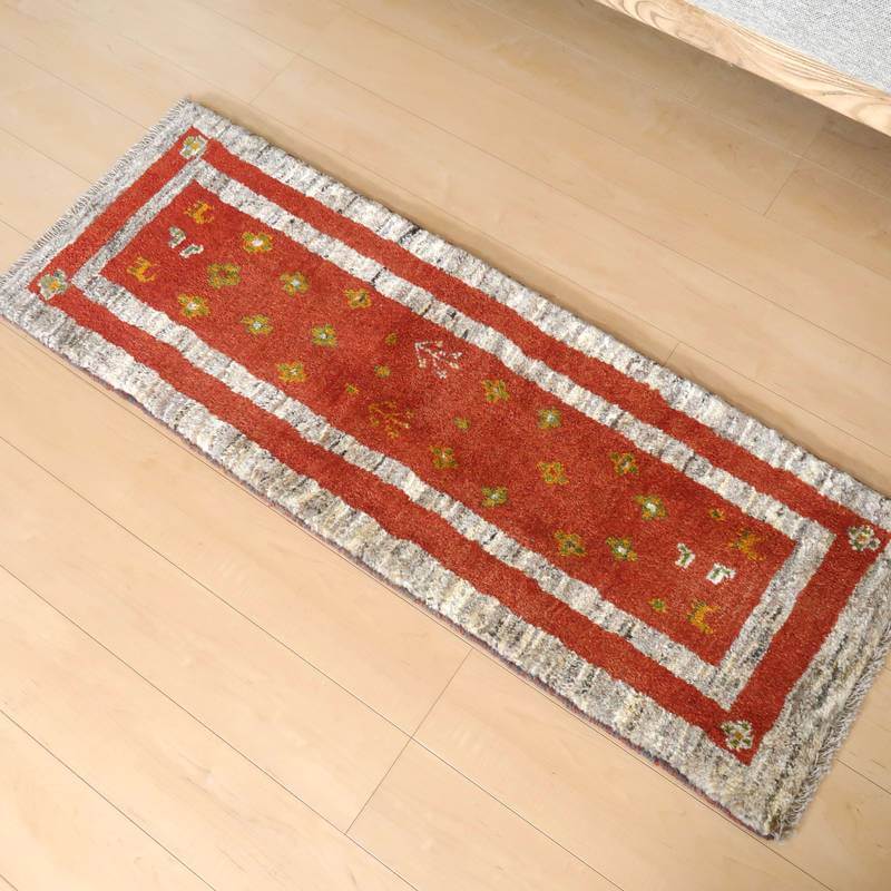 【オーダーメイド受付中】イラン　シラーズ産　ギャッベ 　（br-10989）