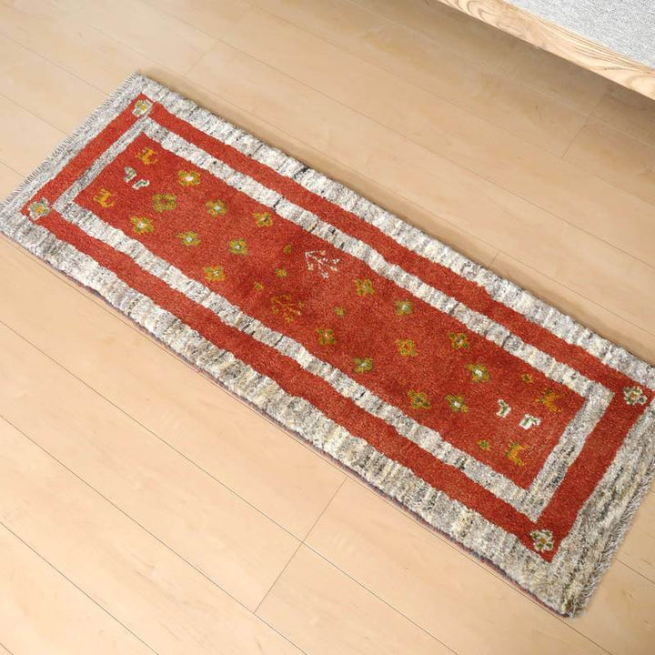 【オーダーメイド受付中】イラン　シラーズ産　ギャッベ 　（br-10989）