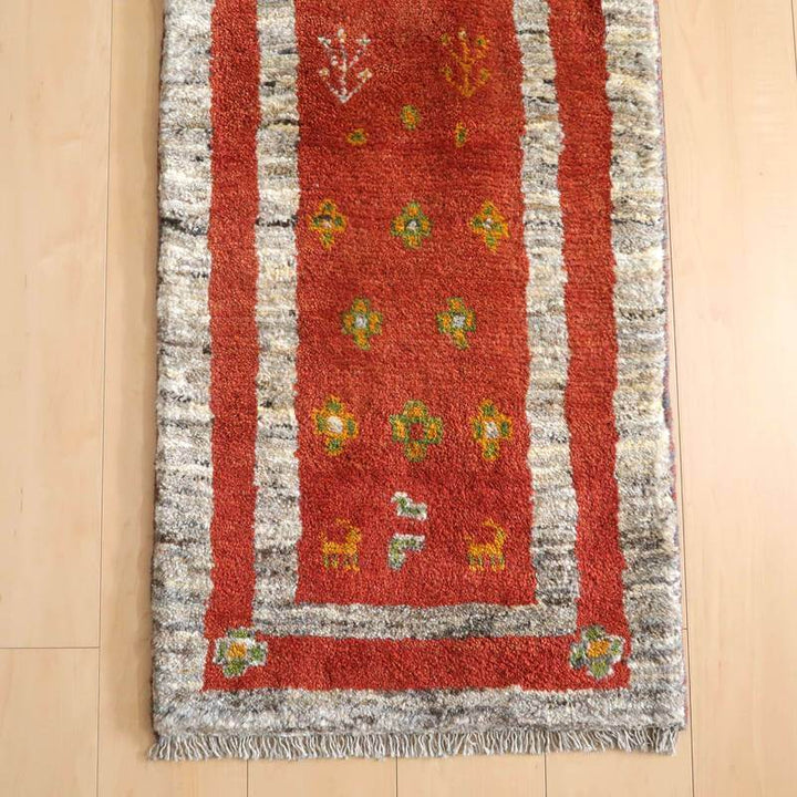 【オーダーメイド受付中】イラン　シラーズ産　ギャッベ 　（br-10989）