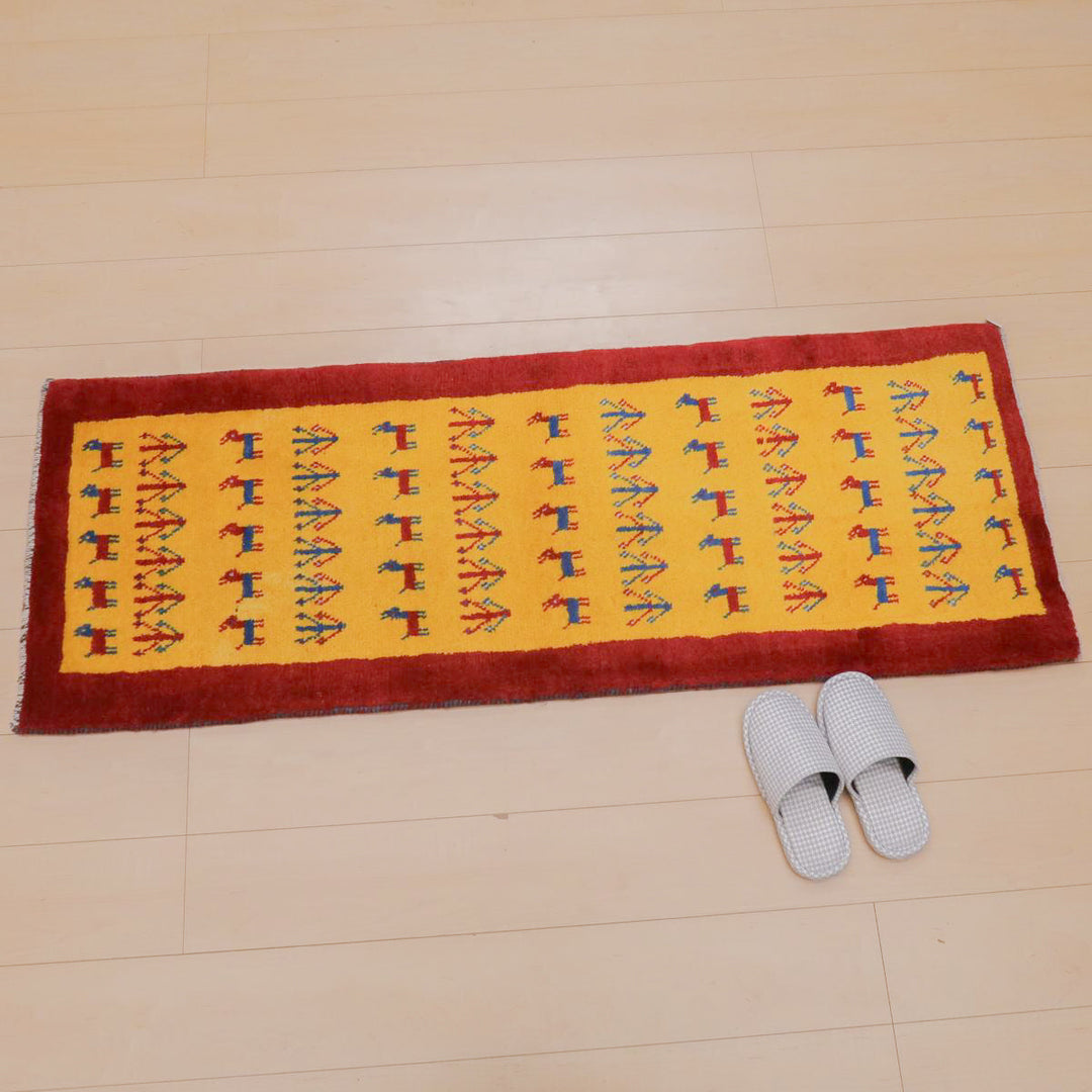 【オーダーメイド受付中】イラン　シラーズ産　ギャッベ 　（br-11627）